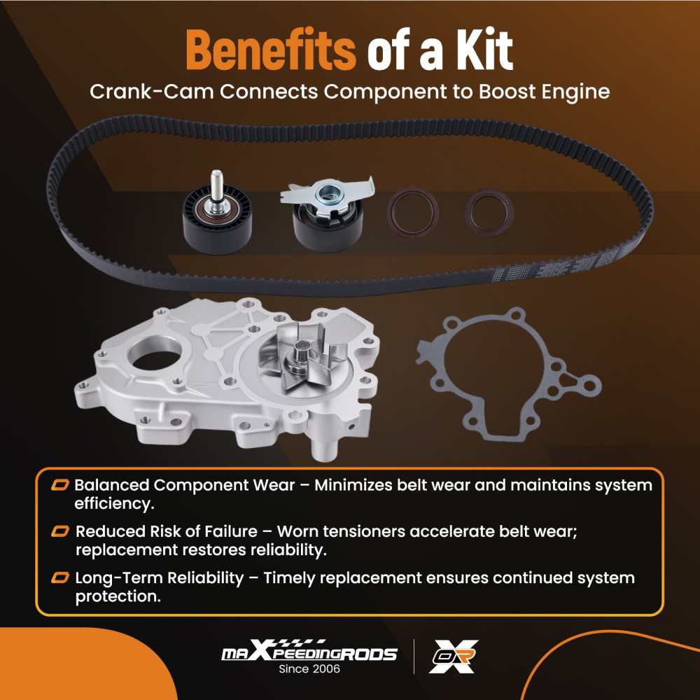 Water Pump Timing Belt Ki compatible for Great Wall V200 X200 2.0L Diesel 2011-on