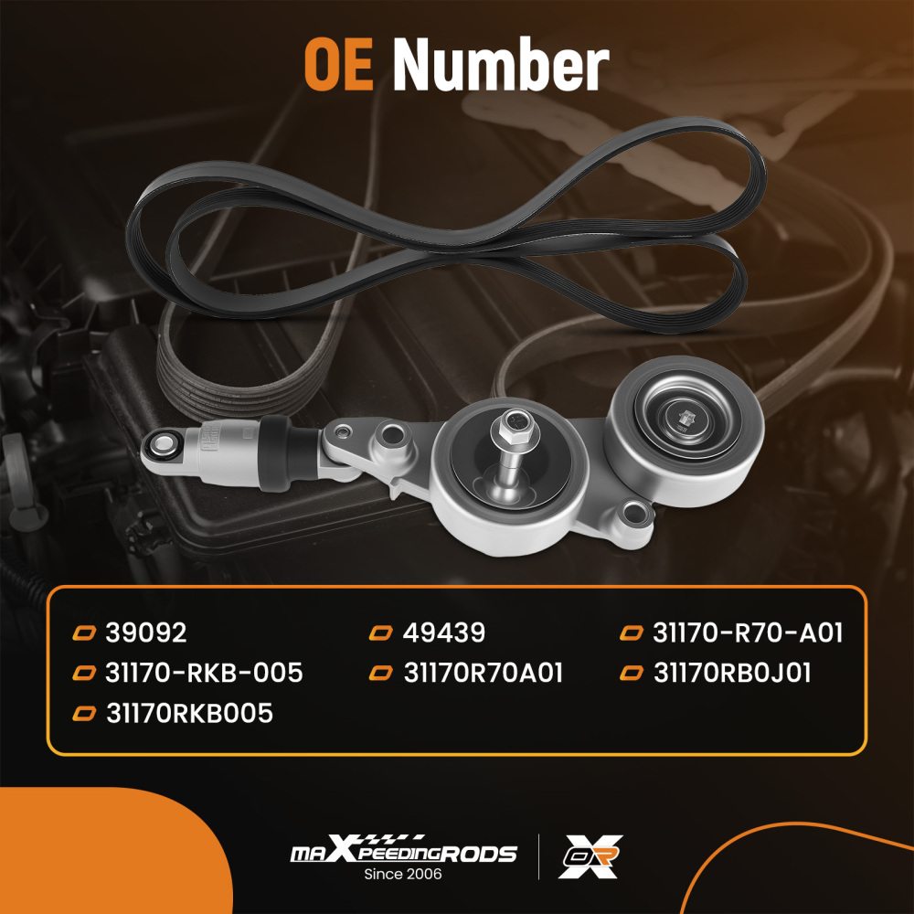 Belt Assembly Kit compatible for Honda Odyssey 3.5L V6 i-VTEC 2005-2010 31170RB0J01