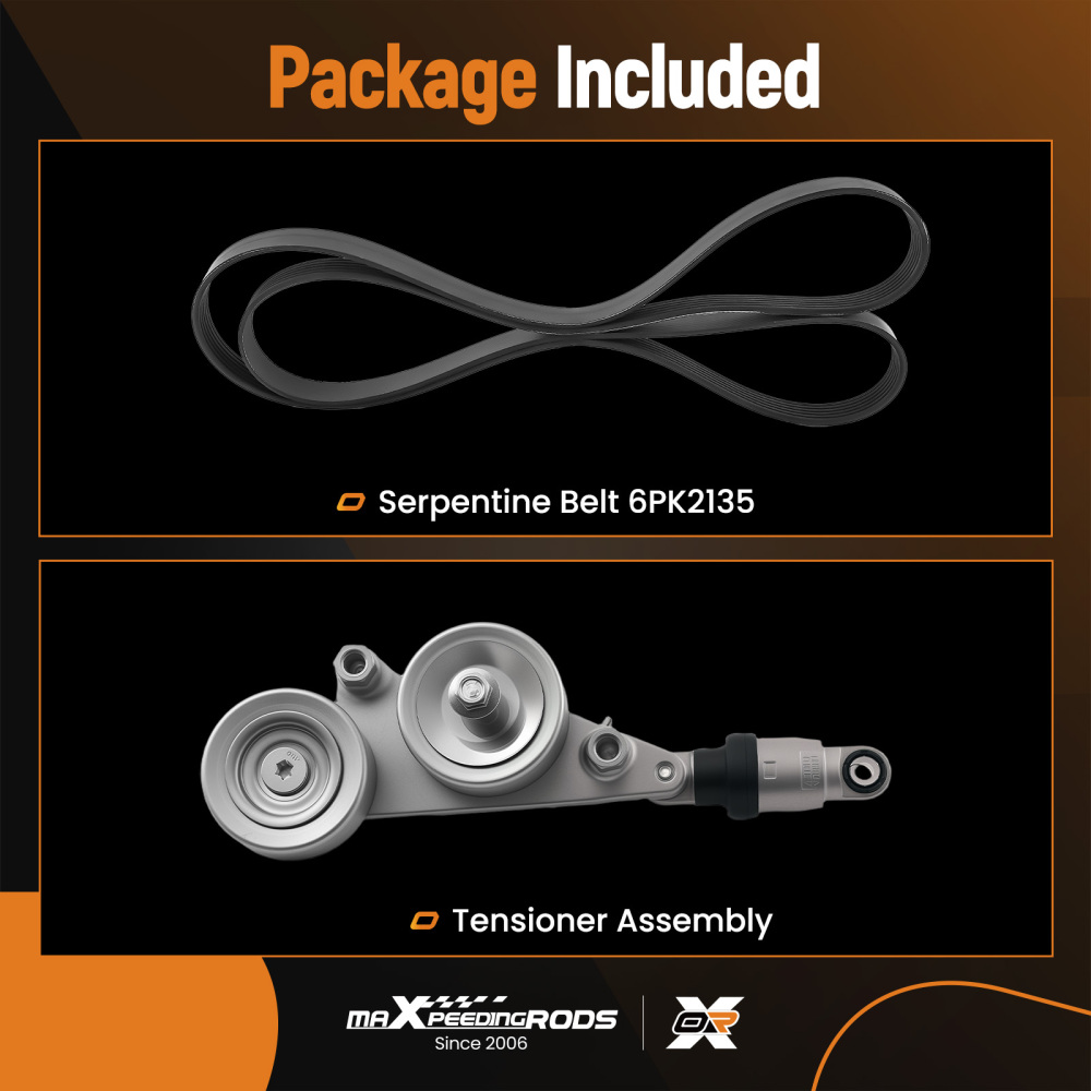 Belt Assembly Kit compatible for Honda Odyssey 3.5L V6 i-VTEC 2005-2010 31170RB0J01