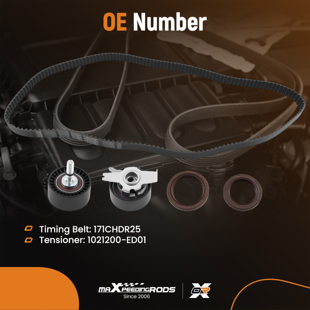 Belt Kit compatible for Great Wall V200 X200 Steed 2.0L Diesel 171T 2011-2020