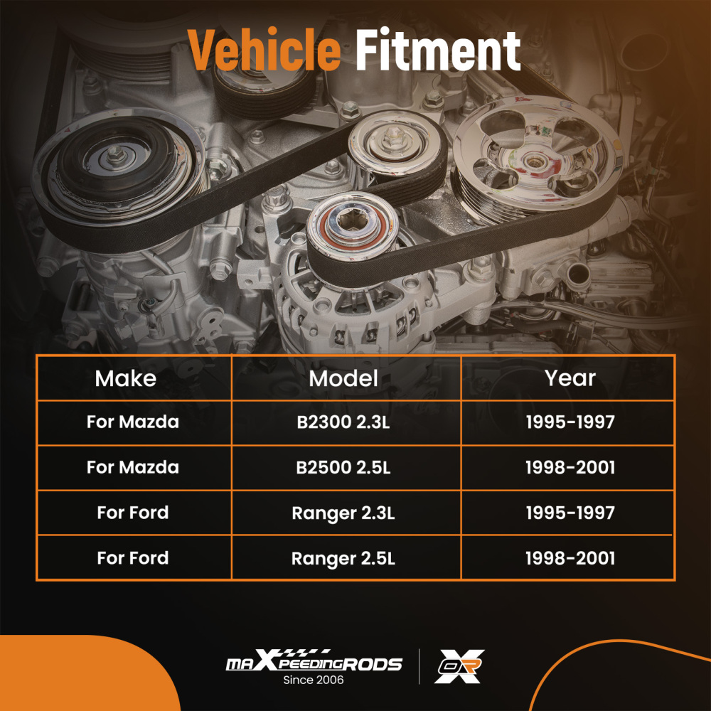 Timing Belt Kit Water Pump for 95-01 compatible for Ford Ranger Mazda B2500 B2300 2.3L 2.5L