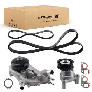 Water Pump Drive Belt Tensioner Kit compatible for Chevy Silverado Tahoe Suburban Saab 9-7x