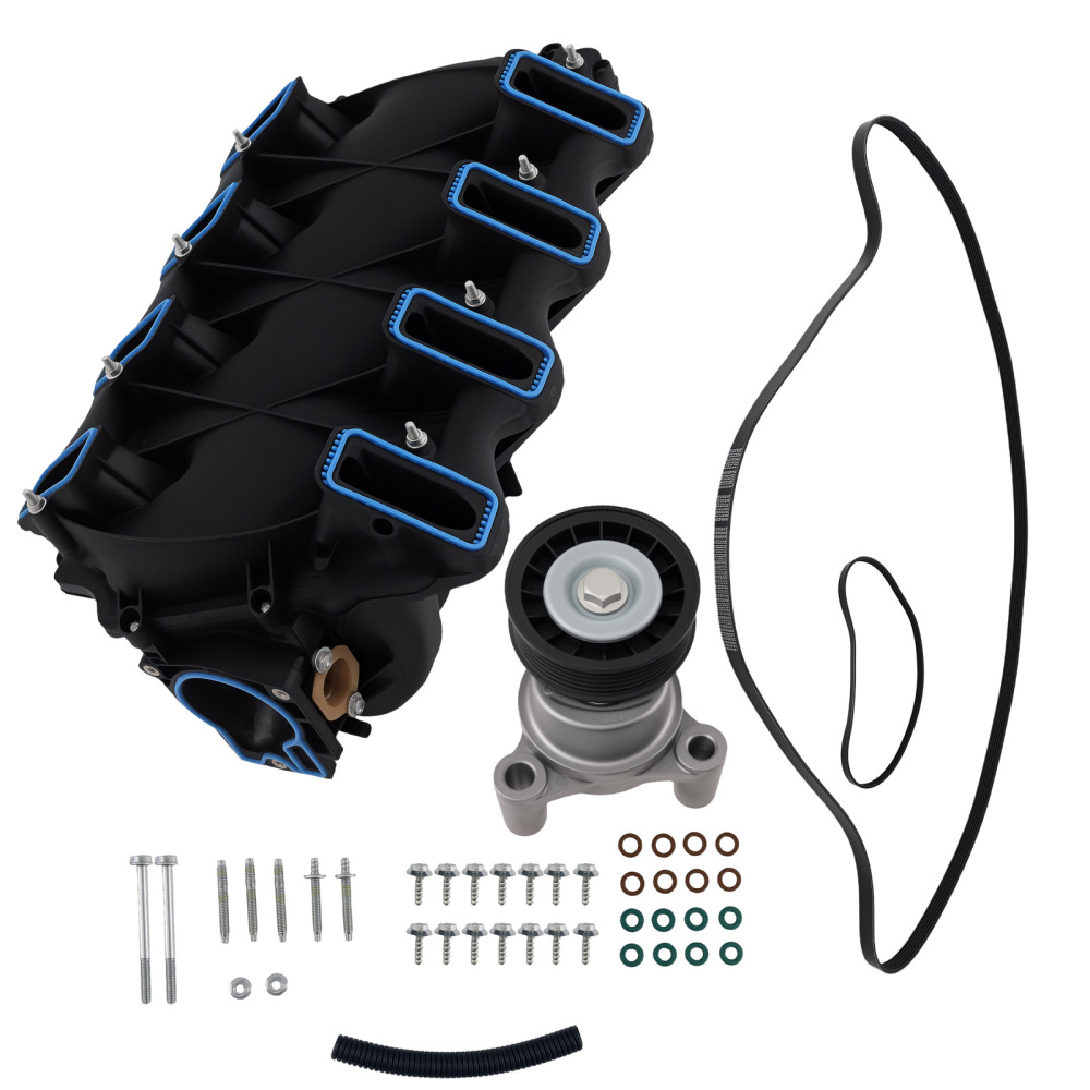 Intake ManifoldDrive Belt Tensioner Kit compatible for Chevy Silverado Suburban 99-14