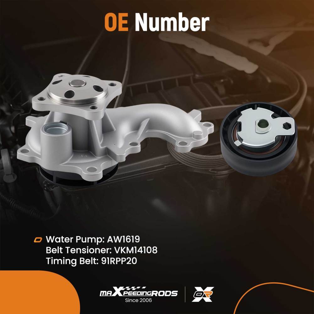 Timing BeltWater Pump Kit compatible for Ford Transit Connect 1.8D 2002-2013 KP15541XS