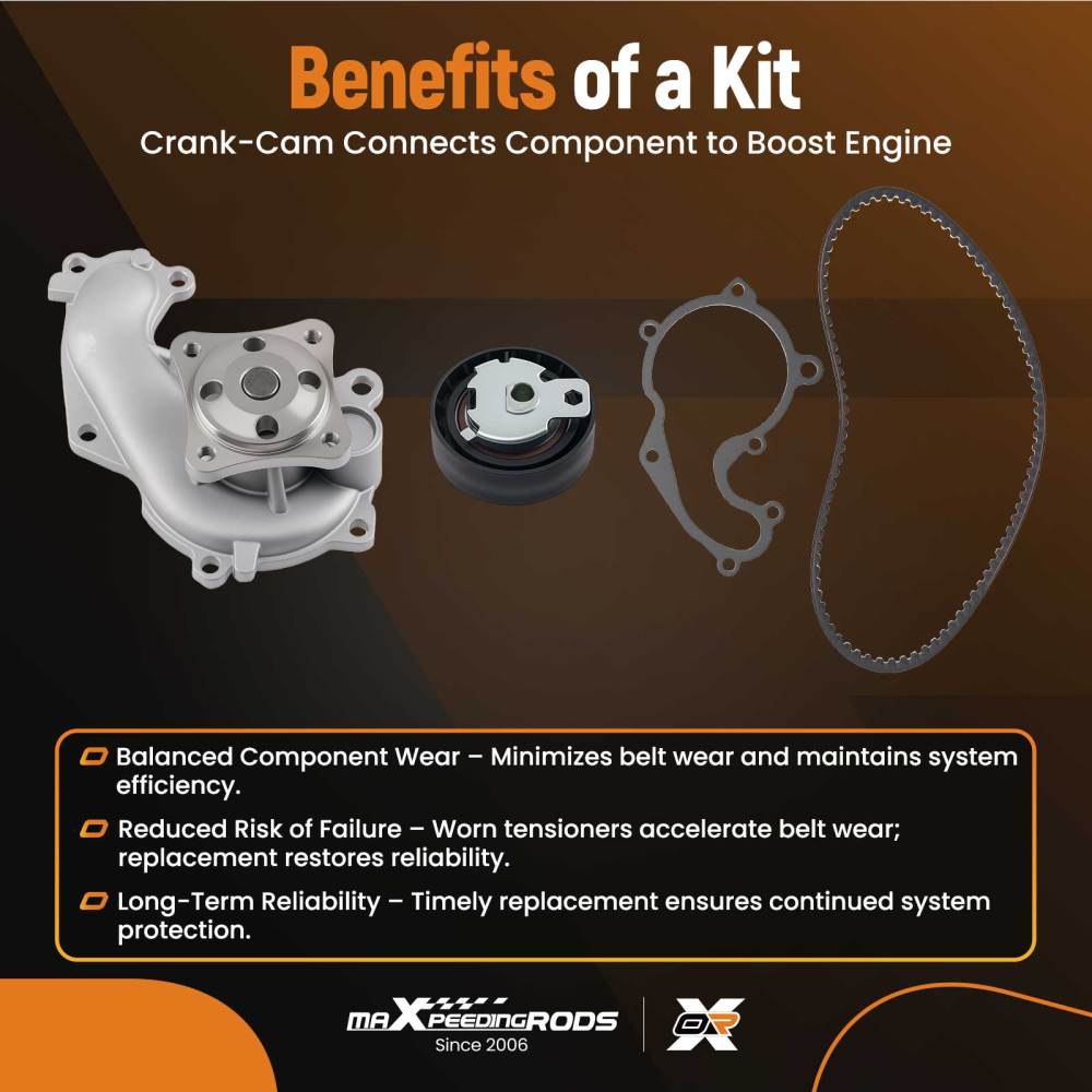 Timing BeltWater Pump Kit compatible for Ford Transit Connect 1.8D 2002-2013 KP15541XS