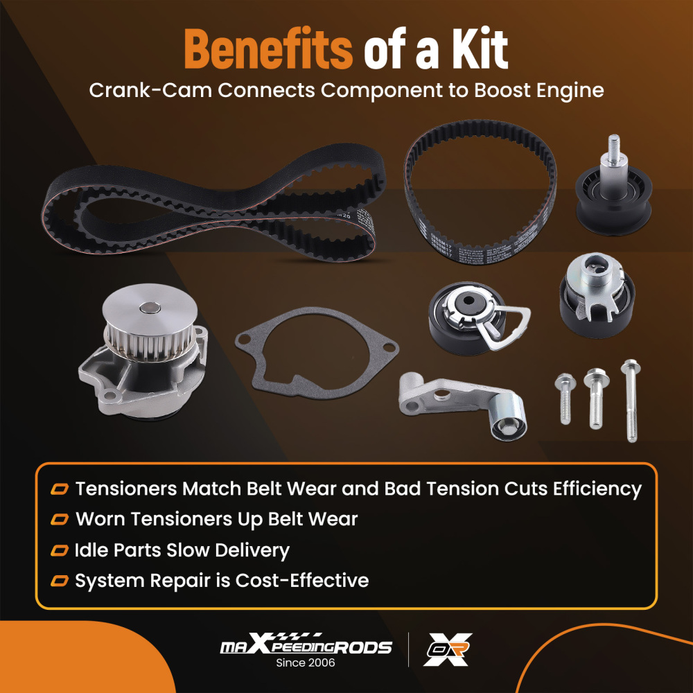 Timing Belt Kit compatible for VW GOLF Mk4, Mk5, PLUS 1.4 1.6 97 to 06 Set 036109119AG