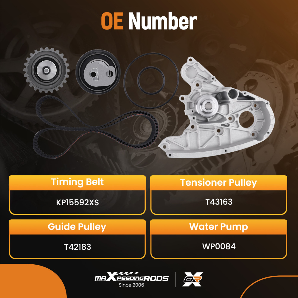 Timing Belt Water Pump Kit compatible for Fiat Ducato 2.3D 2.3JTD 2002-2023 compatible for Iveco Daily Set