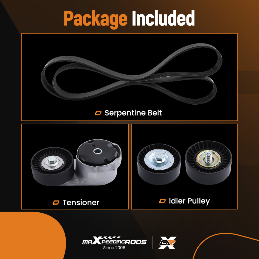 Drive Serpentine Belt Tensioner Idler Pulley Kit compatible for Chrysler Dodge 4861928AA