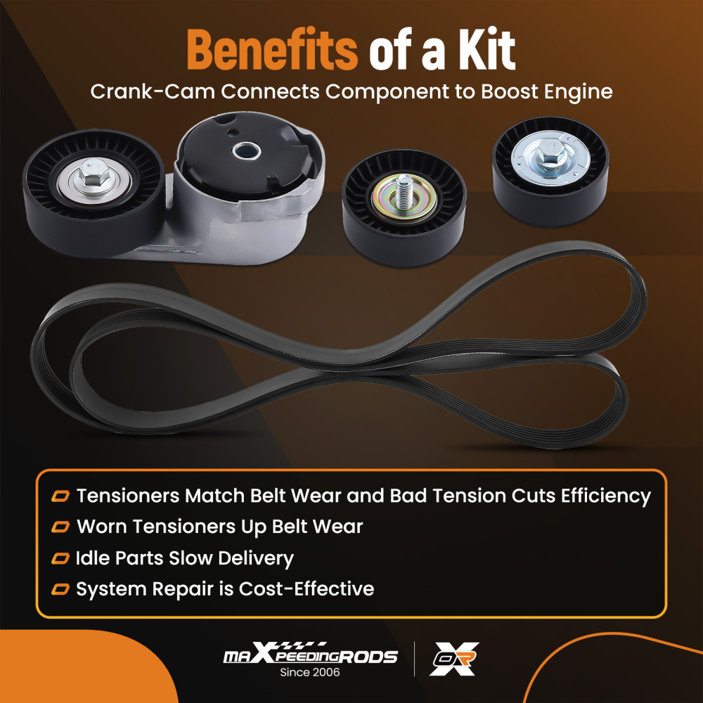 Drive Serpentine Belt Tensioner Idler Pulley Kit compatible for Chrysler Dodge 4861928AA