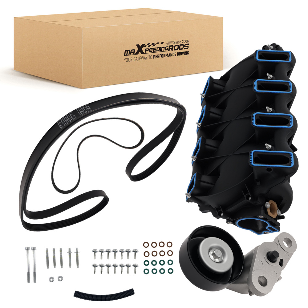 Belt Tensioner Kit Intake Manifold compatible for Chevy Silverado GMC Sierra 1500 99-08