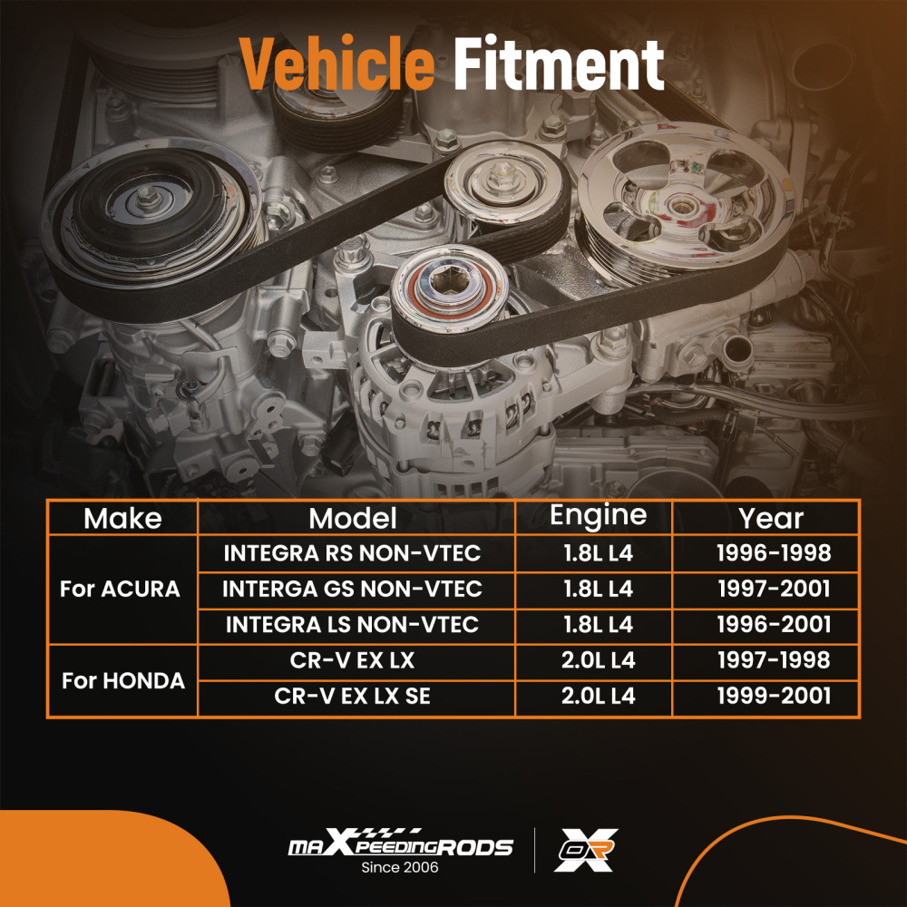 Water Pump Timing Belt Set compatible for Honda CR-V 2.0L 1997-2001 B20B4 B20Z2