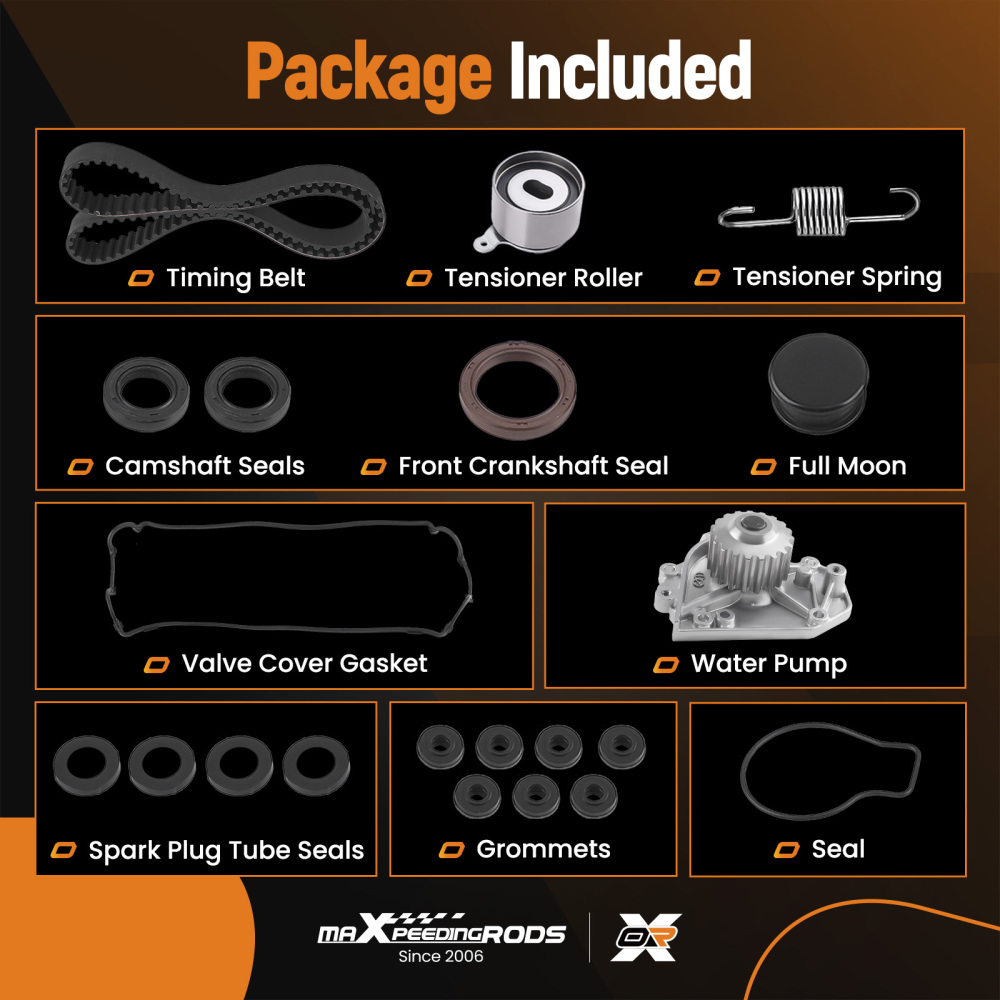 Water Pump Timing Belt Set compatible for Honda CR-V 2.0L 1997-2001 B20B4 B20Z2