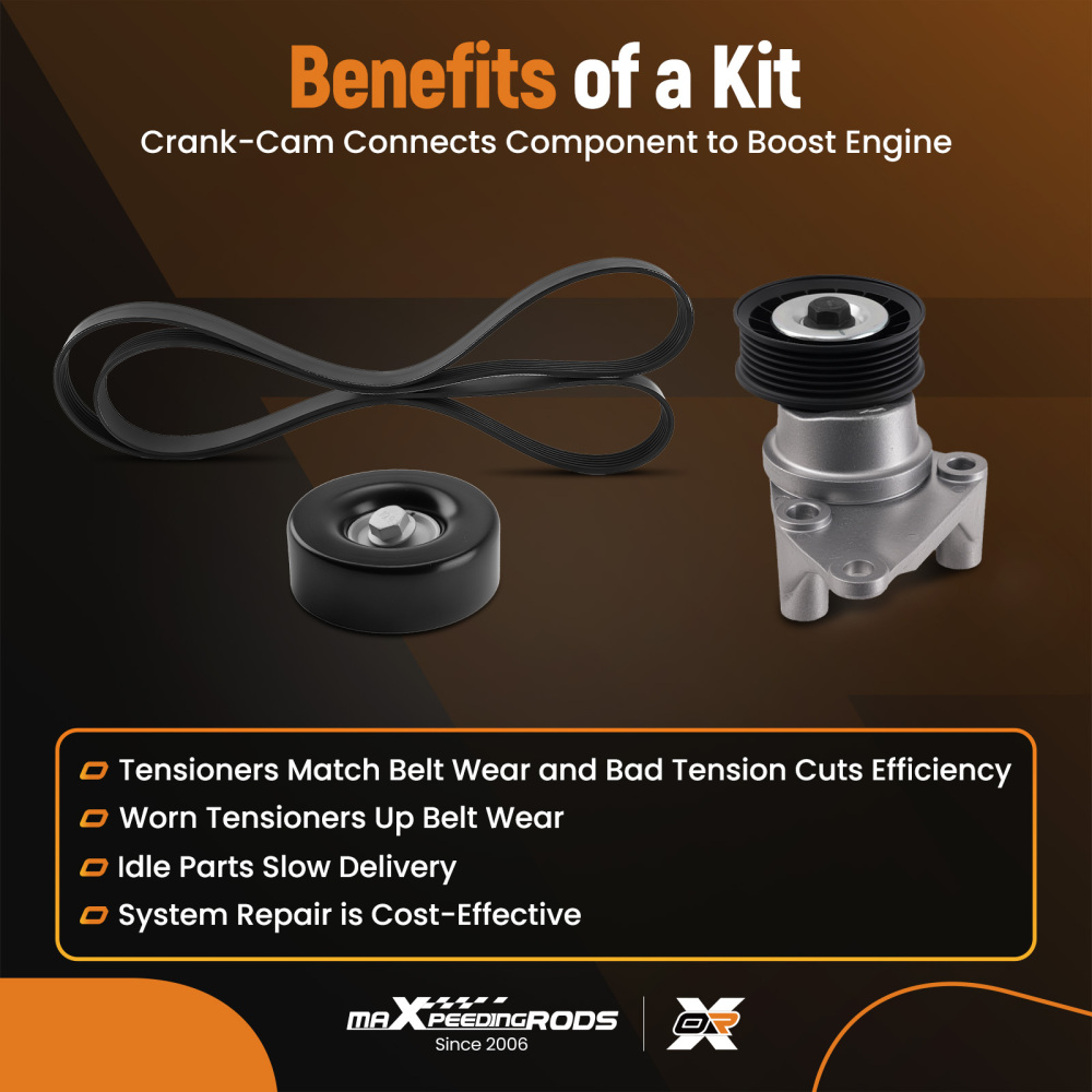 Belt Tensioner Assembly compatible for Cadillac Escalade 2003-2006 12554027 V8 Engine