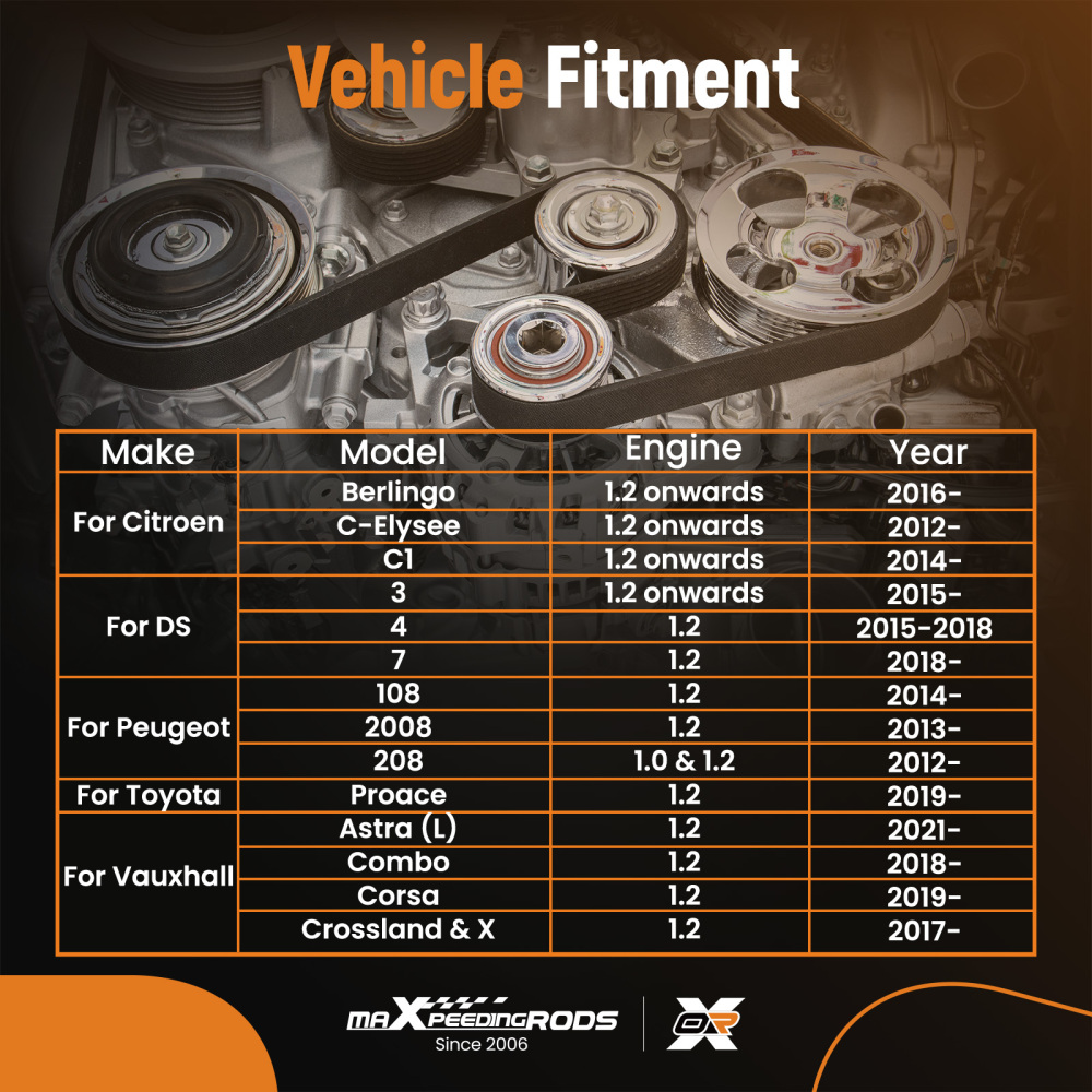 Timing Belt + Roller Set For Peugeot 1 308 Citroën C3 C4 Opel Vauxhall 1610872480