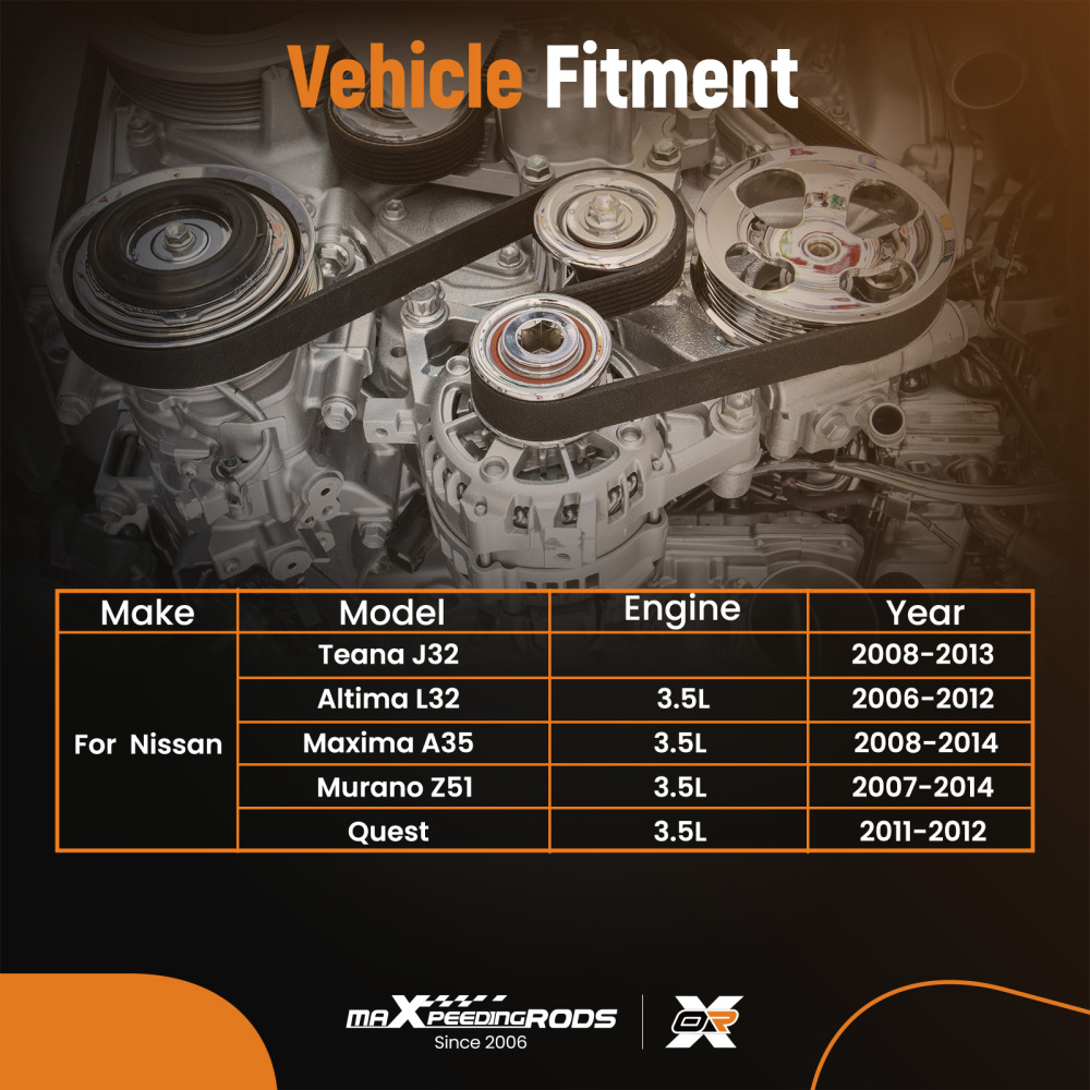 Drive Belt Tensioner Kit compatible for Nissan Altima 2006-2012 Maxima 2008-2014 3.5L