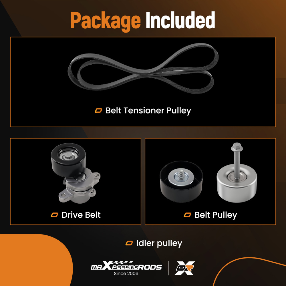 Drive Belt Tensioner Kit compatible for Nissan Altima 2006-2012 Maxima 2008-2014 3.5L