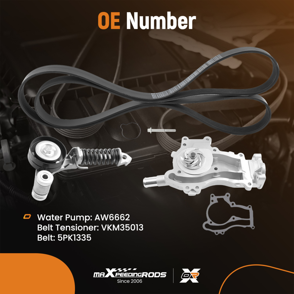 BeltTensioner Kit with Water Pump compatible for Opel Corsa D E 1.2 1.4 2009-2024 Hatch