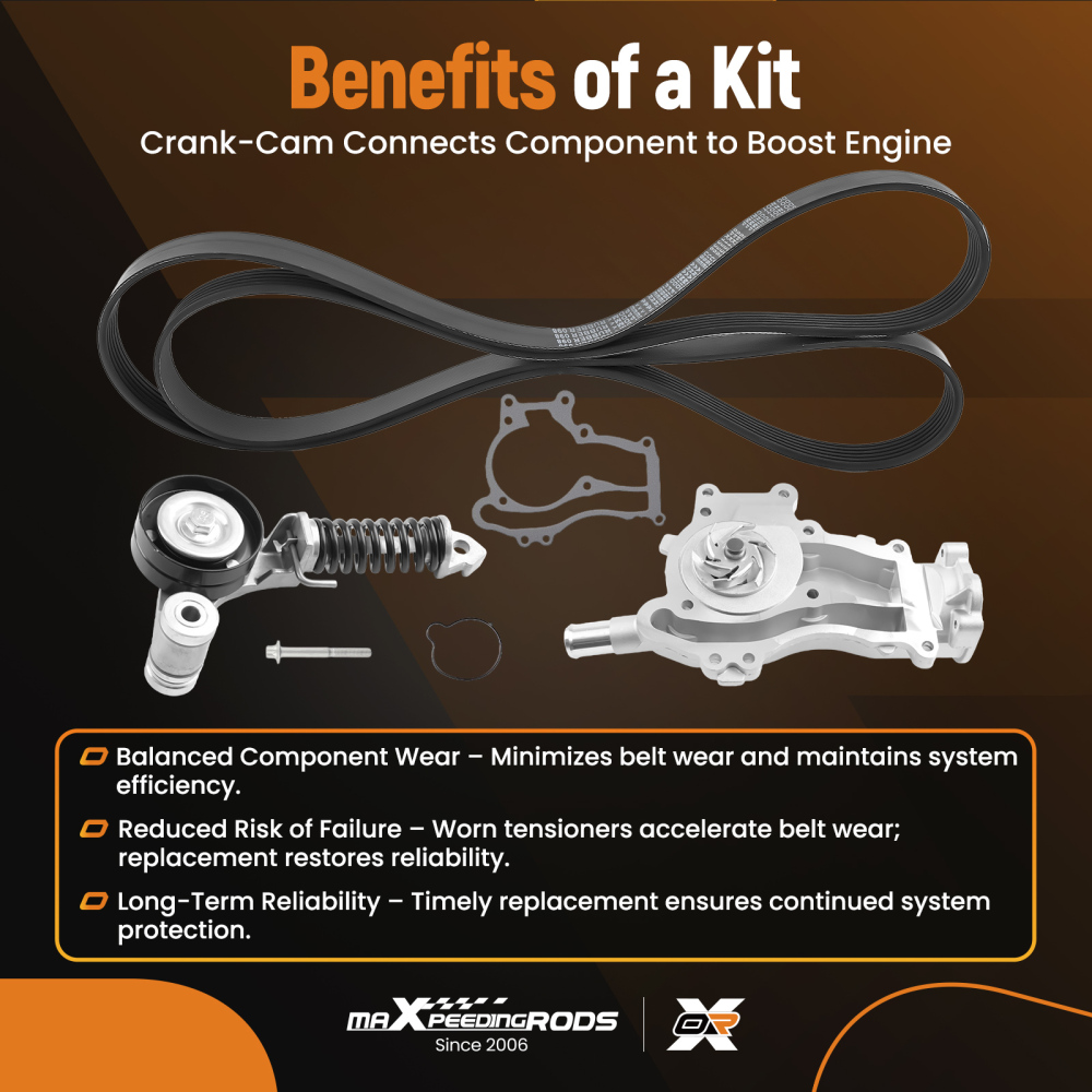 BeltTensioner Kit with Water Pump compatible for Opel Corsa D E 1.2 1.4 2009-2024 Hatch