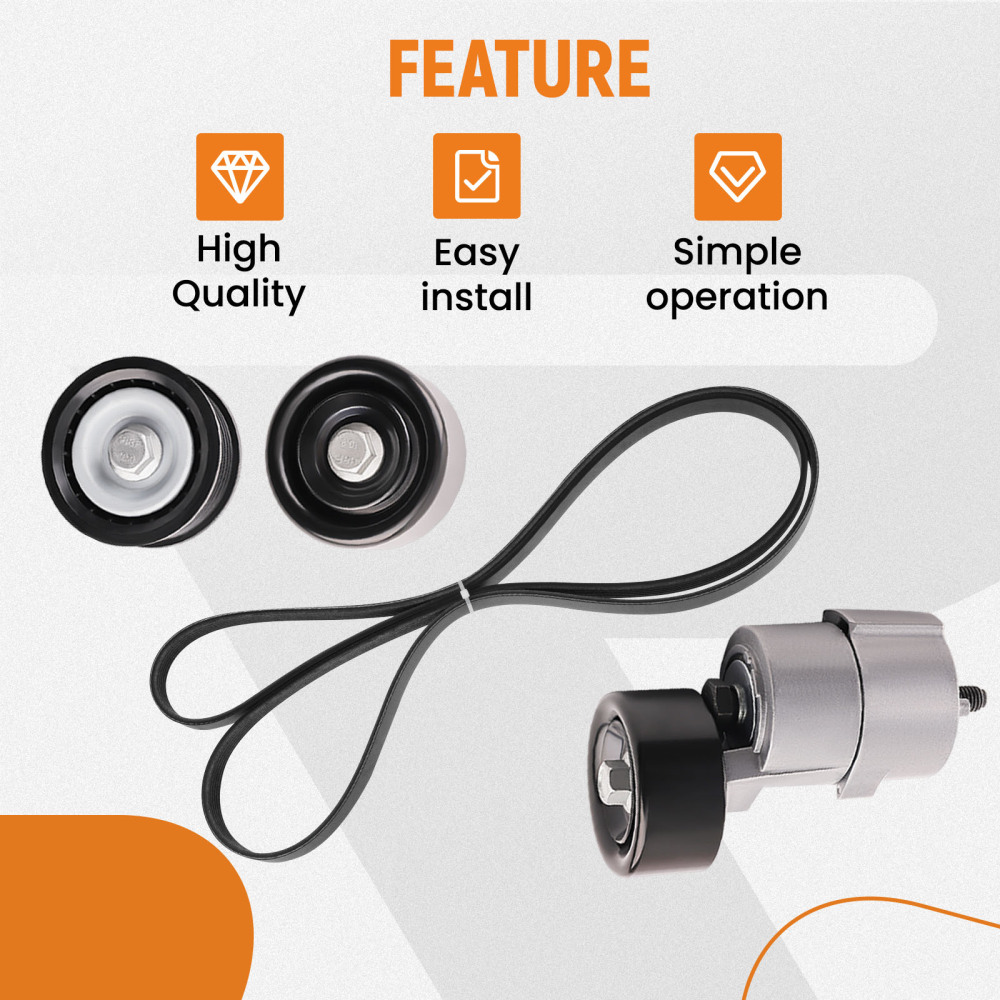 Engine Belt TensionerIdler Pulley V-Ribbed Belt For Hyundai2.4L 252122G760