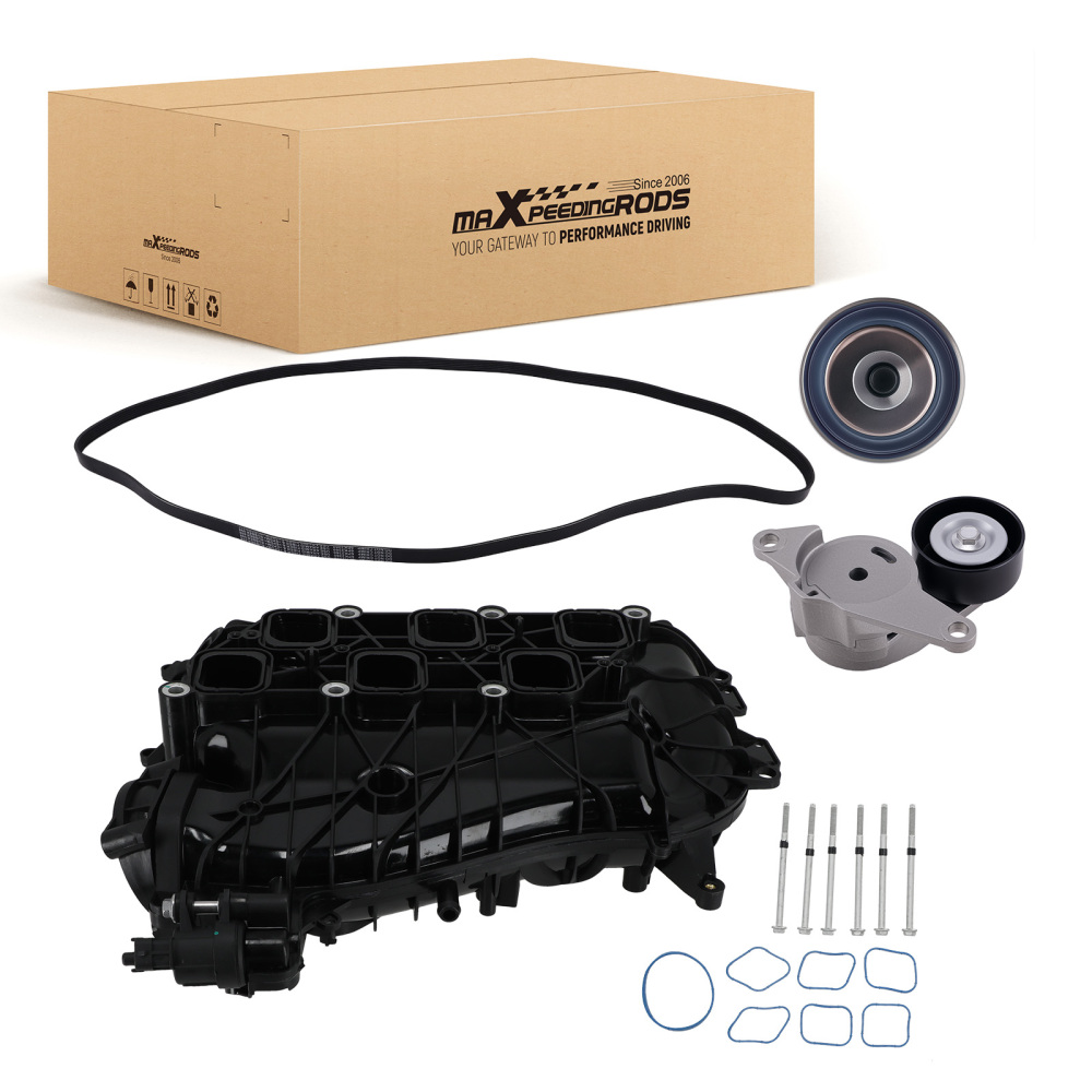 4x Serpentine Belt Drive Component Kit compatible for Chevy Traverse compatible for Cadillac Buick