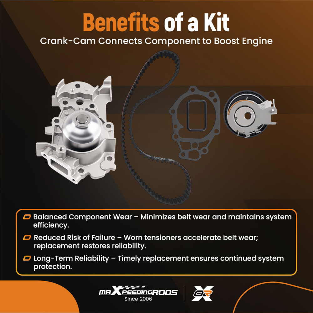 Timing Belt + Water Pump Kit compatible for Renault Clio Modus Wind compatible for Dacia Sandero 1.2 16V