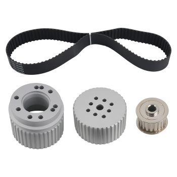 Billet Aluminum Gilmer Belt Drive Pulley Kit For Small Block compatible for Chevy 327 350 400