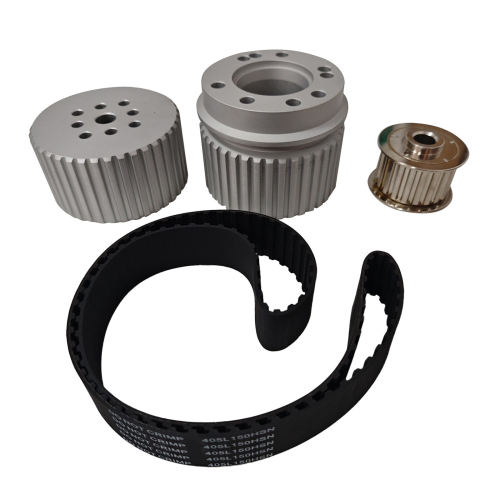 Billet Aluminum Gilmer Belt Drive Pulley Kit For Small Block compatible for Chevy 327 350 400