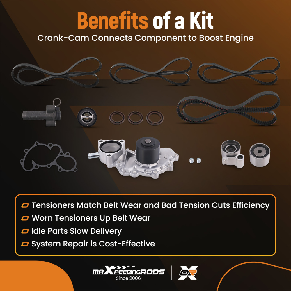 Timing Belt Kit With Water Pump compatible for Toyota Tundra 4Runner Tacoma 3.4L V6