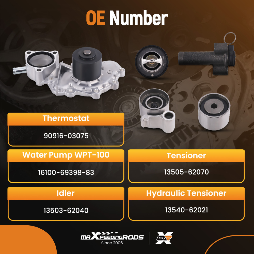 Timing Belt Kit With Water Pump compatible for Toyota Tundra 4Runner Tacoma 3.4L V6