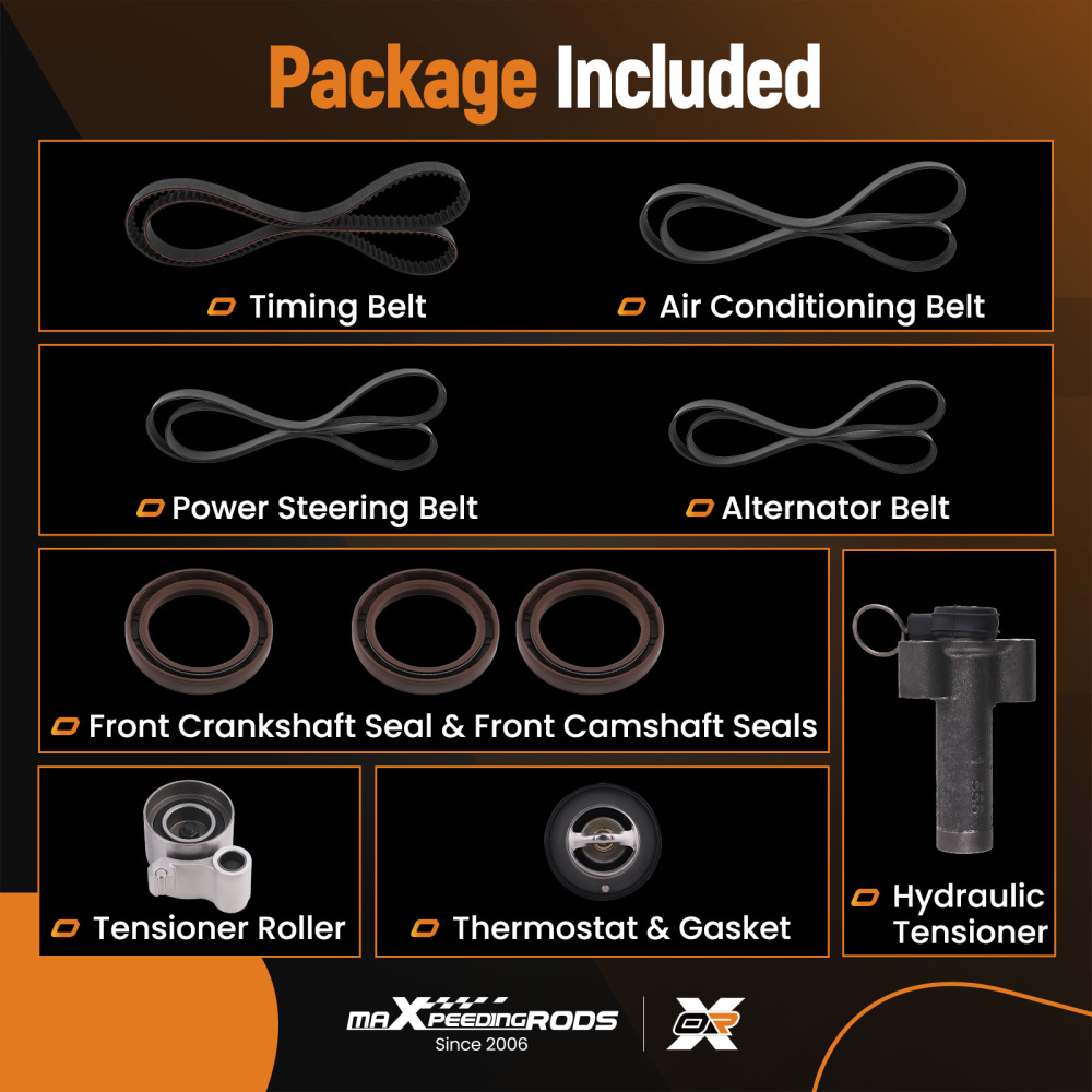 Timing Belt Kit With Water Pump compatible for Toyota Tundra 4Runner Tacoma 3.4L V6