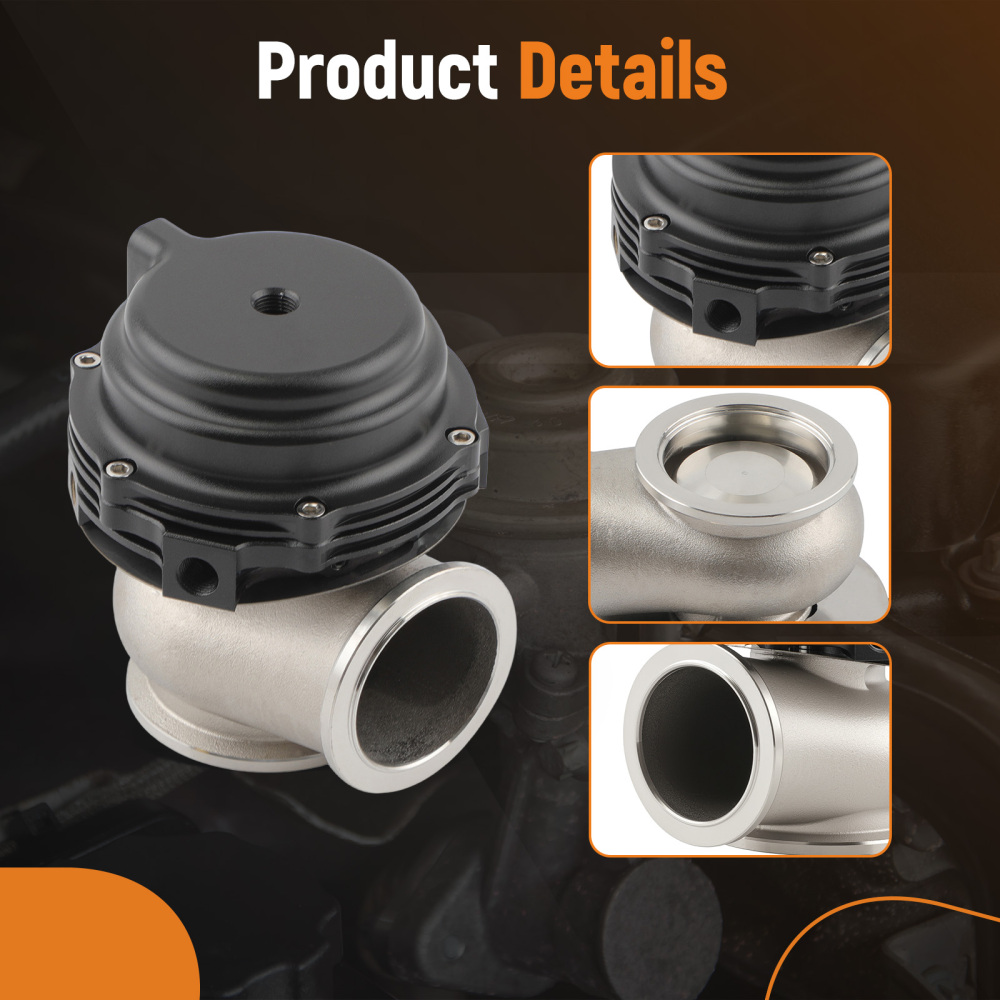 44mm V-Band External WastegateBlack Stainless steel With Spring