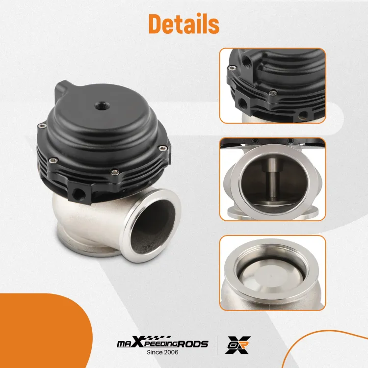 Vendetta Motors 44mm Black External Wastegate - Compatible With Tial MVR, 14 PSI Spring, V-Band 7 thumbnail image