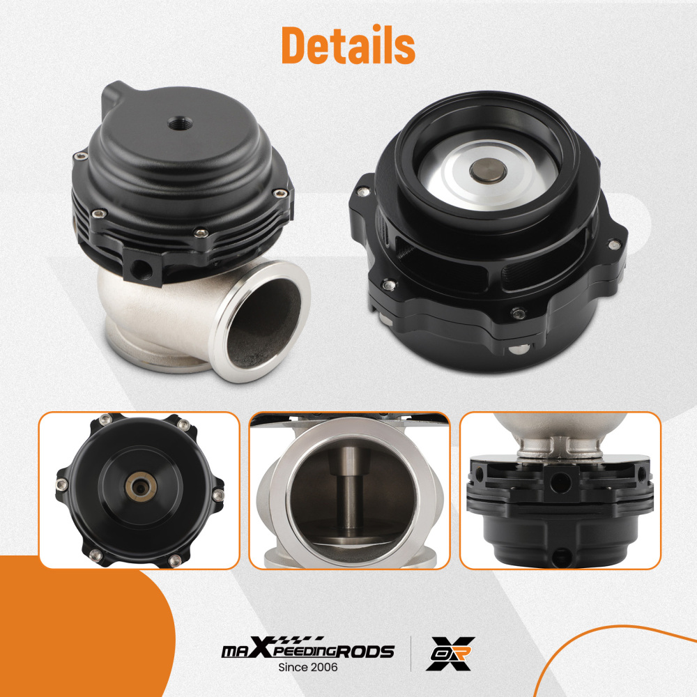 50mm BOV Blow Off Valve + 44mm V-Band External Turbo Wastegate + Spring