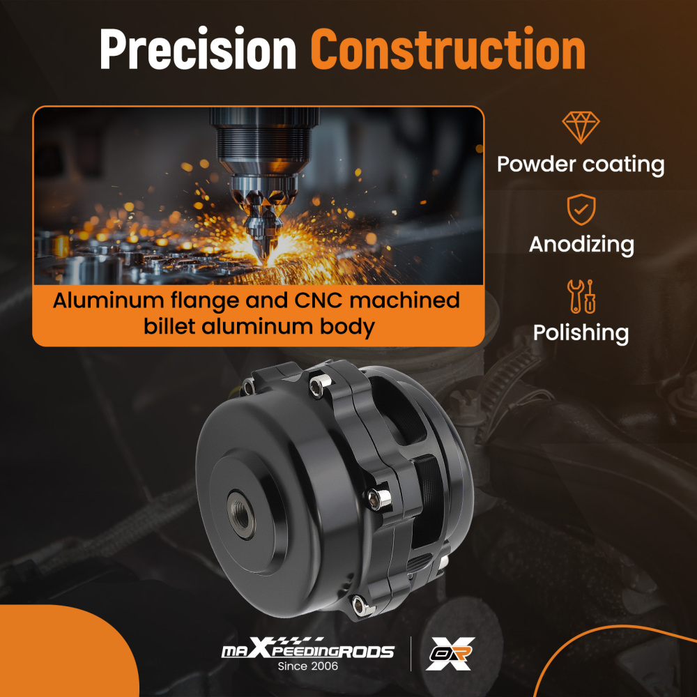 50MM V-BAND Turbo compatible for Charger Blow Off Valve BOV DUMP VALVE with 2 Springs   