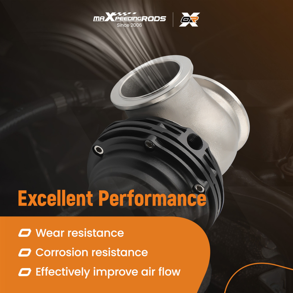 38mm V-Band External Wastegate Aluminum Black Stainless steel With Springs