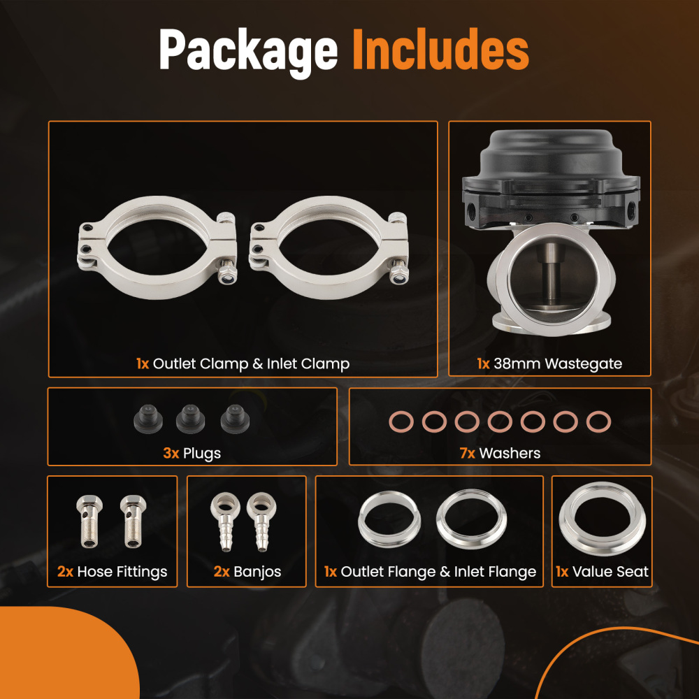 MVS 38mm Style V-band External Wastegate F38 MV-S V Band Vband Flange NEW