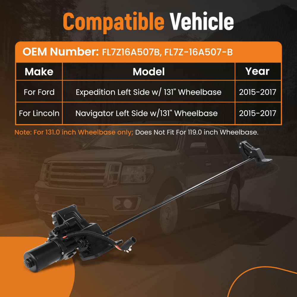 Left Running Board MotorBracket Assembly compatible for Ford Expedition 2015-2017 w/131