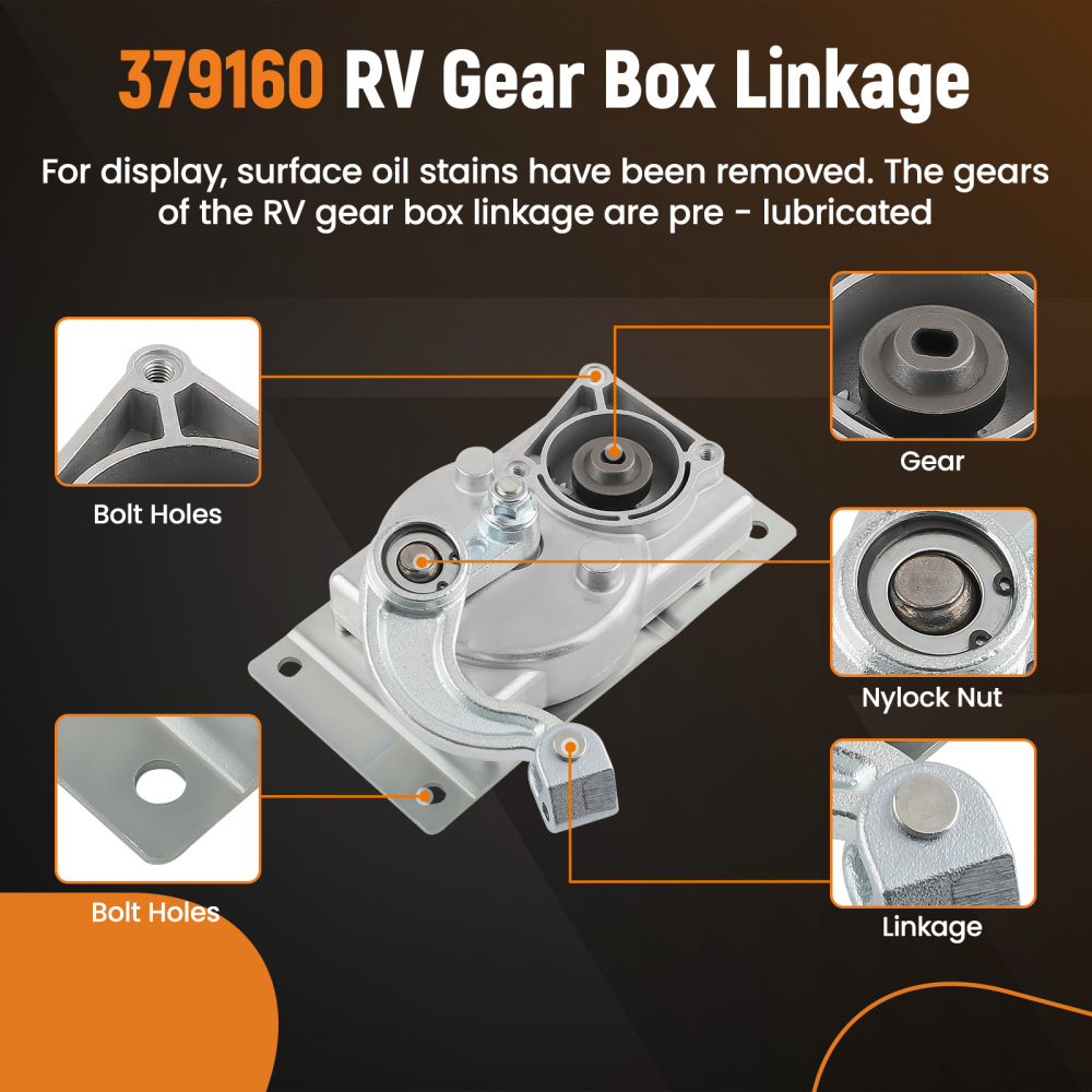 RV Gear Box Linkage with Motor For Kwikee Electric Steps 1101428