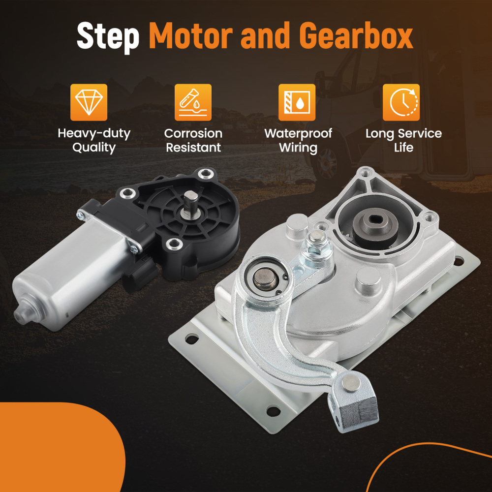 RV Gear Box Linkage with Motor For Kwikee Electric Steps 1101428