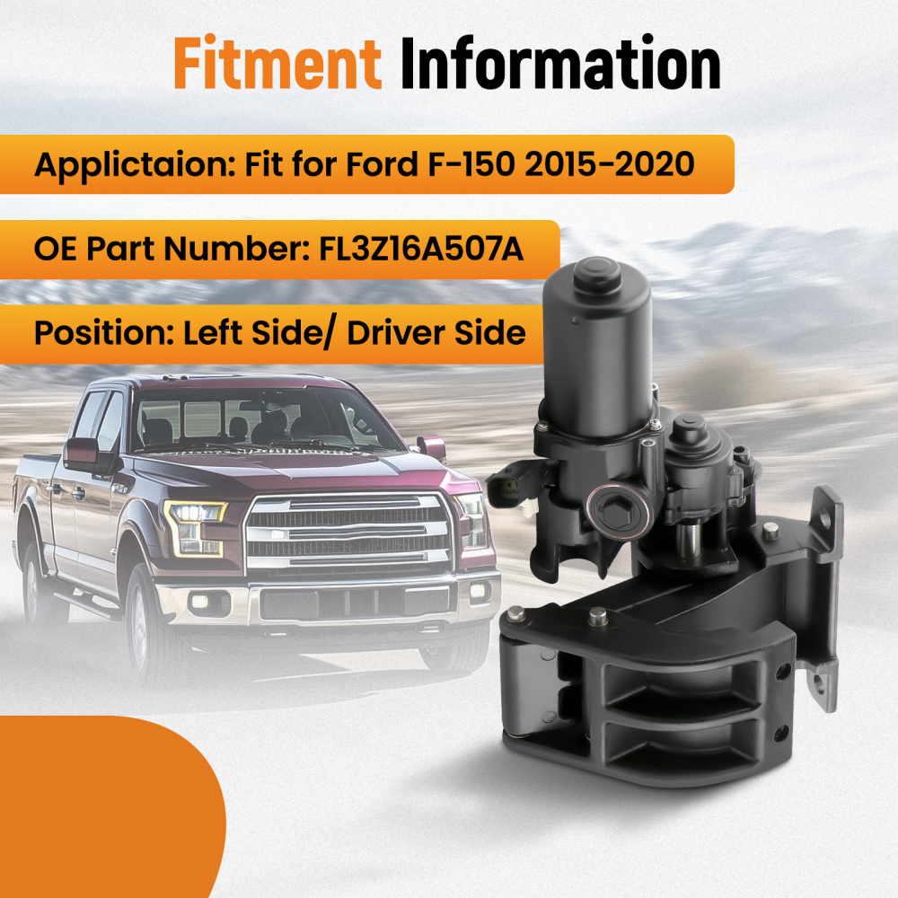 Left Side Running Board Motor with Bracket compatible for Ford F-150 All Engine 2015-2020