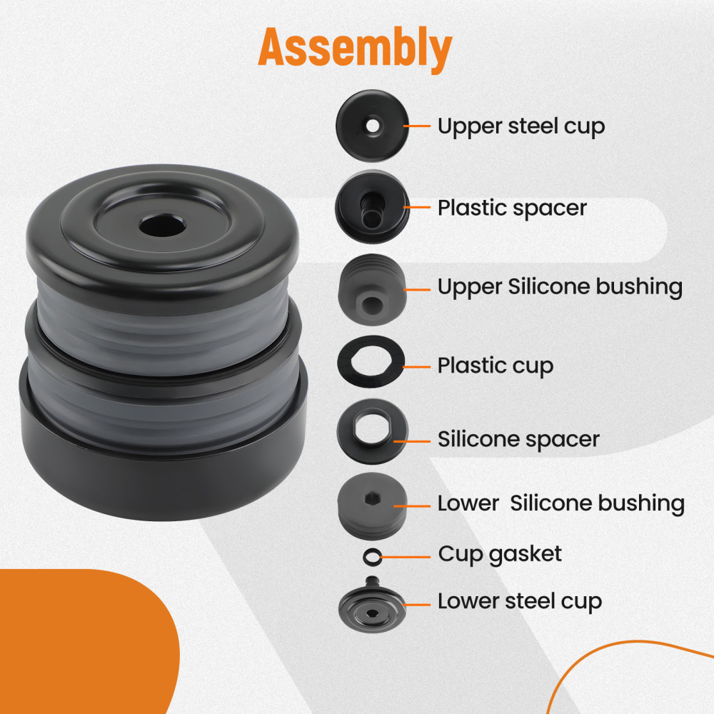 Body Mount Bushings Kit compatible for Ford Super Duty F-250/F-350 Crew Cab 2008-2016