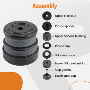 Body Mount Bushings Kit compatible for Ford Super Duty F-250/F-350 Crew Cab 2008-2016