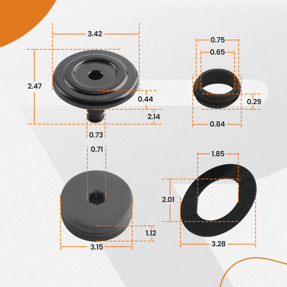 Body Mount Bushings Kit compatible for Ford Super Duty F-250/F-350 Crew Cab 2008-2016