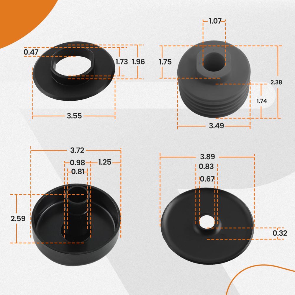 Body Mount Bushings Kit compatible for Ford Super Duty F-250/F-350 Crew Cab 2008-2016