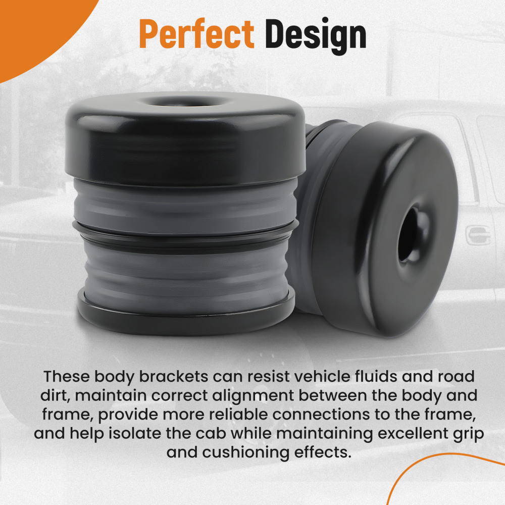 Body Mount Bushings Kit compatible for Ford Super Duty F-250/F-350 Crew Cab 2008-2016