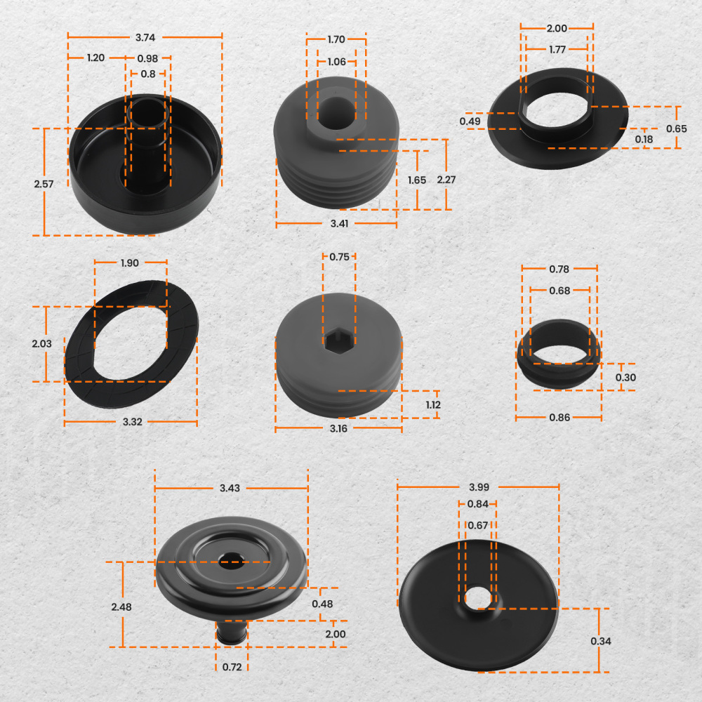 Body Mount Bushings Kit compatible for Ford Super Duty F-250/F-350 Crew Cab 2008-2016