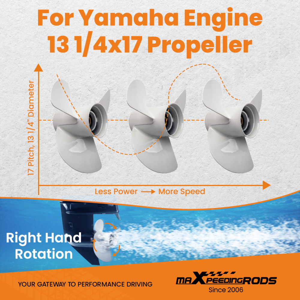 13 1/4 x 17-K K Series Prop compatible for Yamaha 50 60 70 80 85 90 115 130 140 HP New