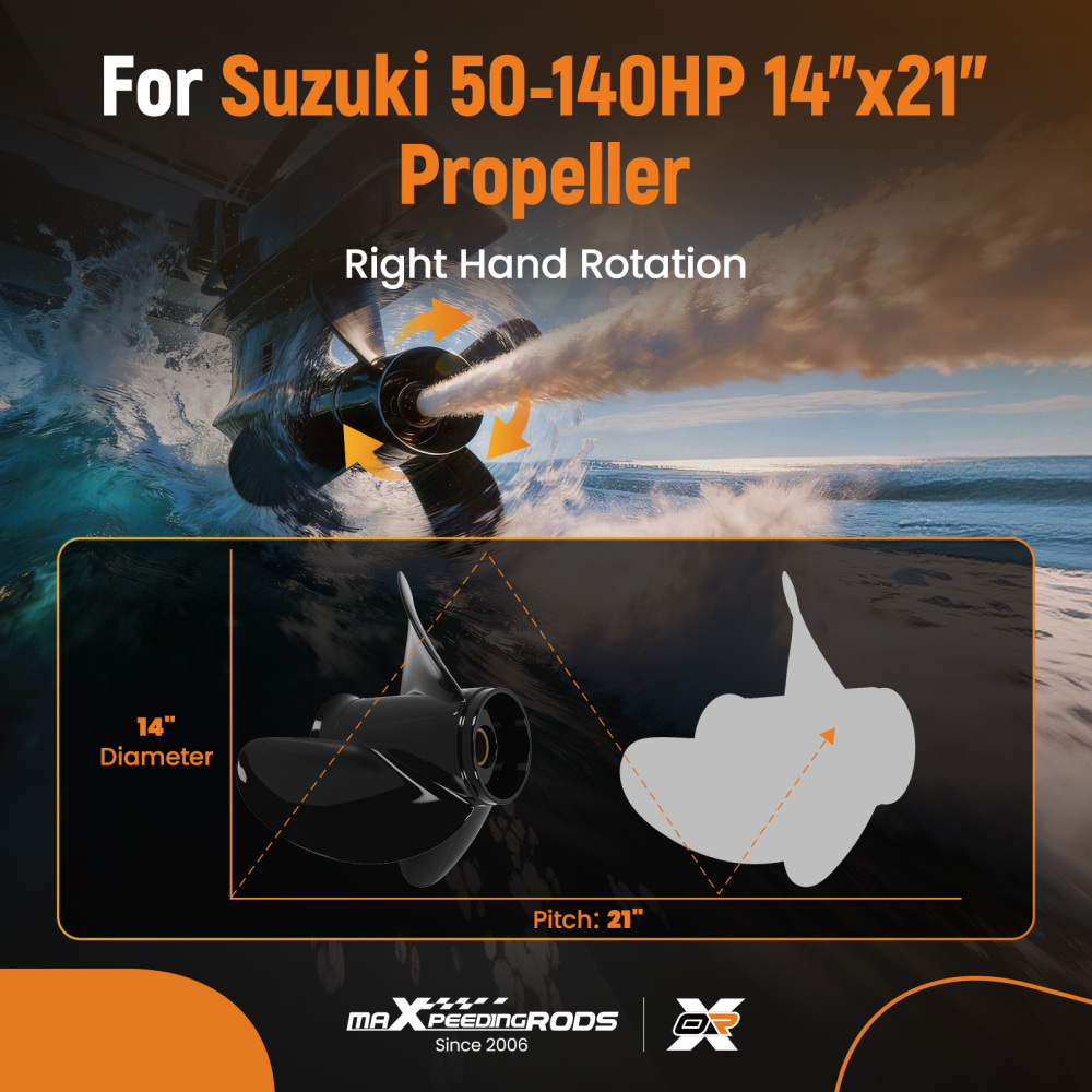 14x21 3 Blade Propeller compatible for Suzuki DF100 DF115SS DF140A 58100-90J21-019