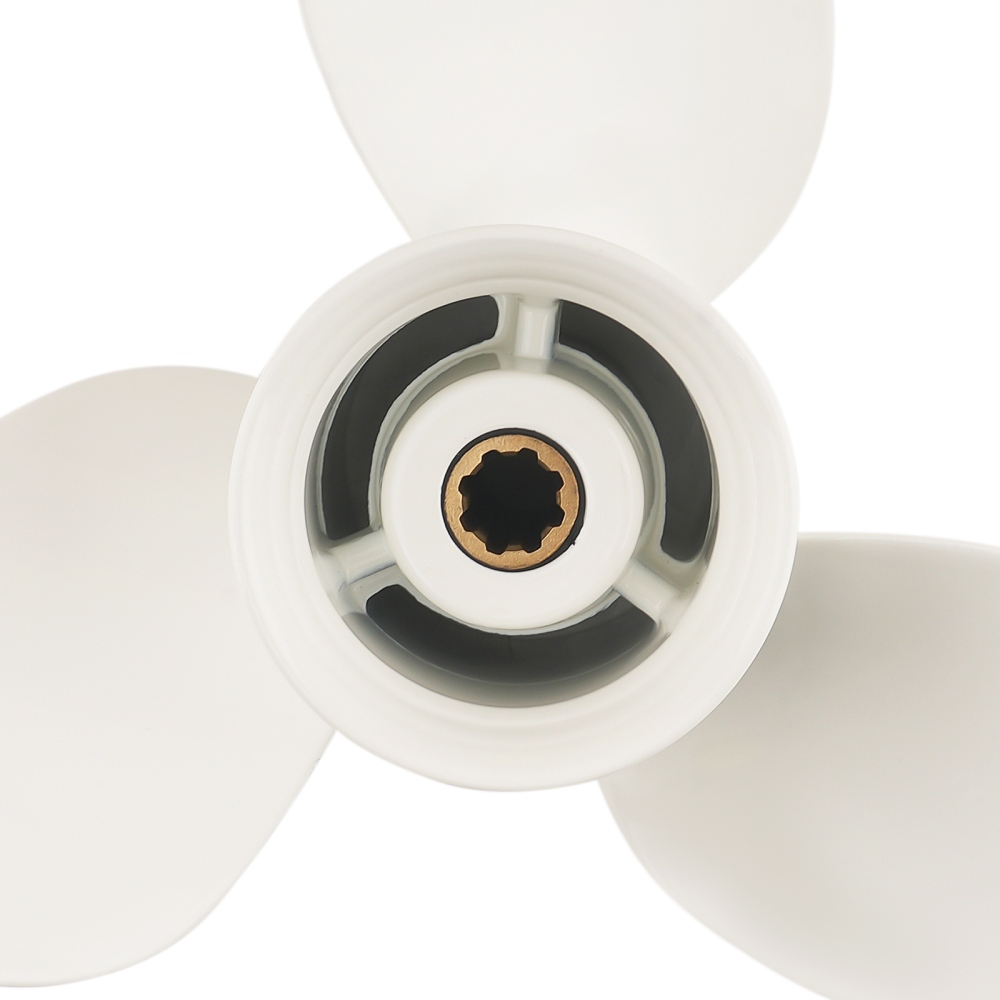 11 Aluminum 3 Blade Propeller compatible for Yamaha 15HP 20HP 63V-45943-10-00 8 Spline