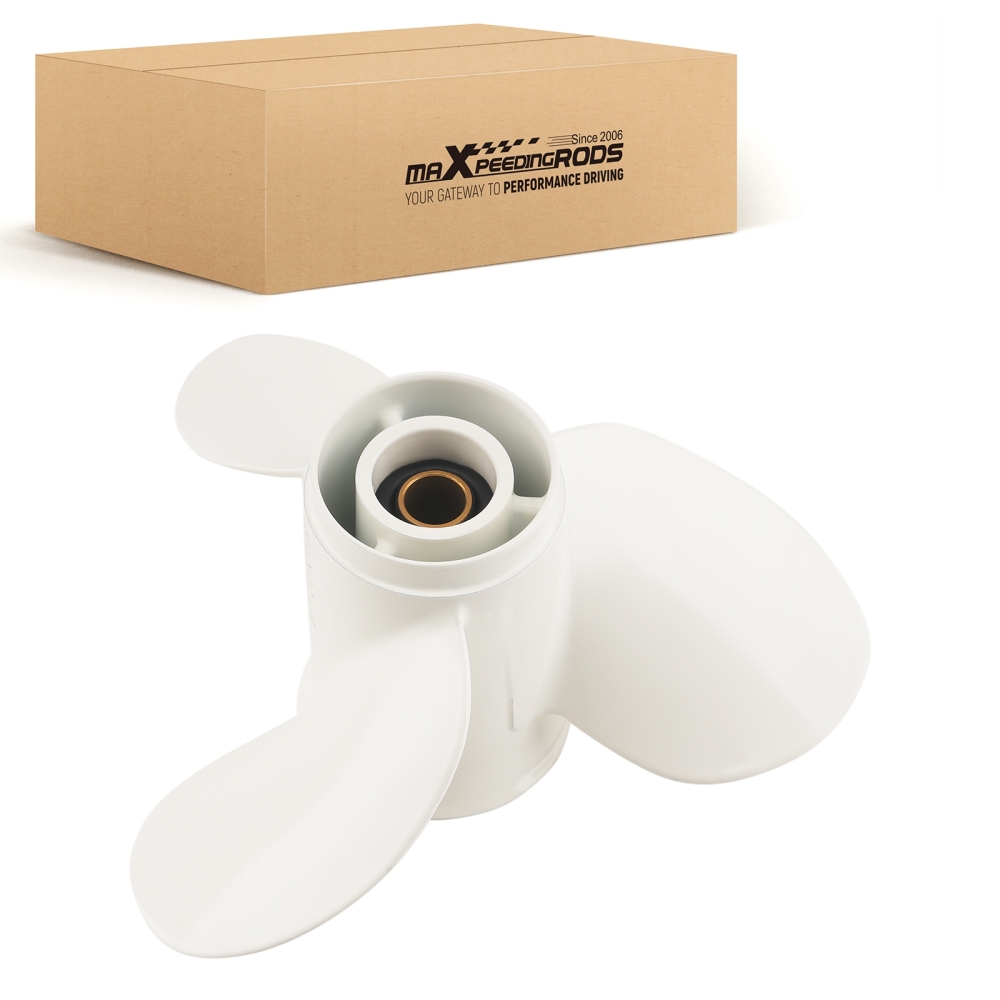 11 Aluminum 3 Blade Propeller compatible for Yamaha 15HP 20HP 63V-45943-10-00 8 Spline